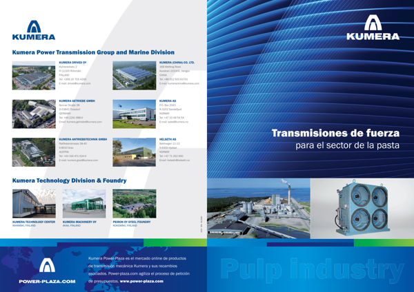 Kumera Mechanical Power Transmissions for Pulp industry (Spanish) – PDF preview