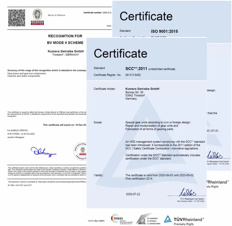 Kumera - Industrial Gearbox Service Maintenance_Certifications and Quality Memberships 2