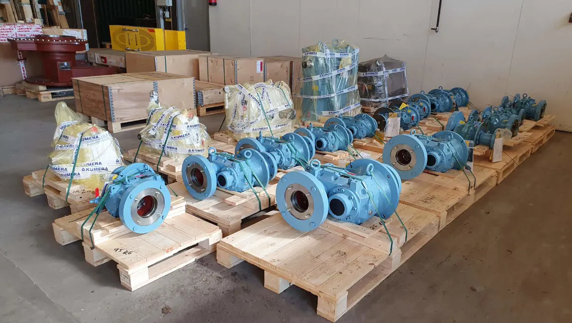 Kumera Agitator Gearboxes. Kumera SF-, SG-, E-Series - High External Loads Gearbox Range