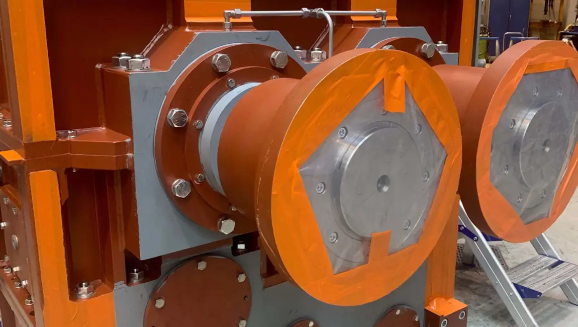 Kumera Custom Built Heavy-Duty Gearboxes for food processing industry. Kumera Pulp press gearbox