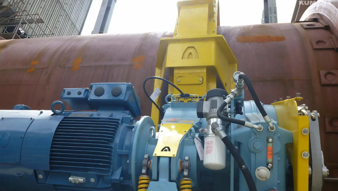 Kumera Girth Gears for Drum Drives. Kumera girth gear can be single or double pinion driven. Pinions are manufactured as a single part with an integrated shaft; however, the pinion can be separated and mounted on a separate shaft, supported by bearings, or, on the output shaft of the main gear unit.